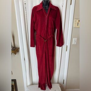 Vintage John Weitz Velour Jumpsuit